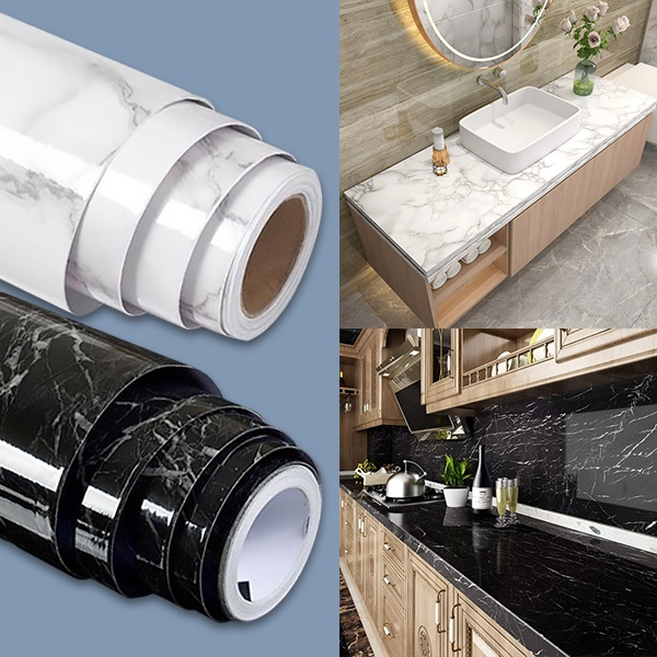Αυτοκόλλητη μεμβράνη με εφέ μάρμαρου (45 εκ. x 300 εκ.) | MARBLEEX