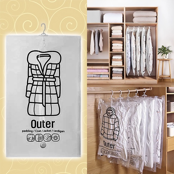 Κρεμαστές σακούλες αποθήκευσης κενού (4 τεμάχια) | VACUHANG