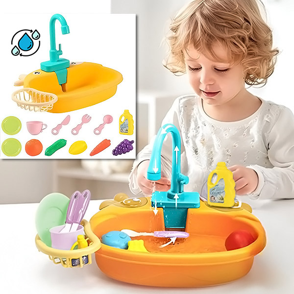 Παιδικός νεροχύτης κουζίνας με τρεχούμενο νερό | SINKIFUN